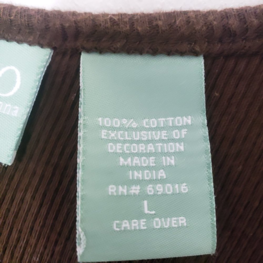 STO Women's Chocolate Sequined Scoop Neck Cotton Shell Shirt Blouse Tank Top - Picture 9 of 11